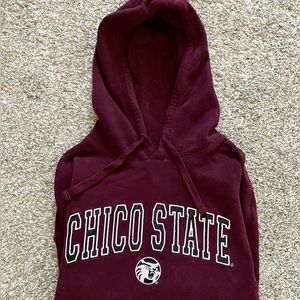 Maroon Chico state hoodie sweatshirt